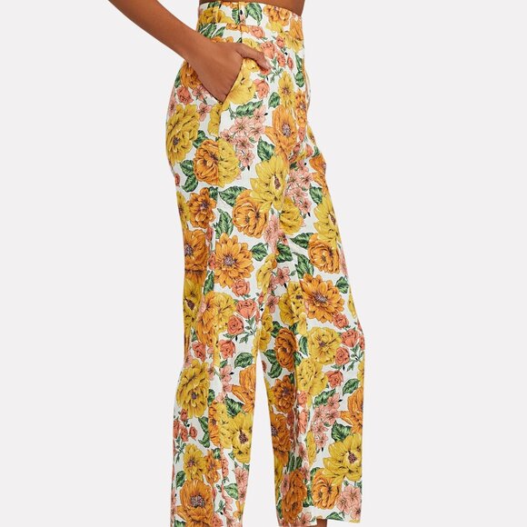 ZIMMERMANN Poppy Cropped Linen Flare Pants - Picture 6 of 12